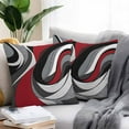 thumbnail image 2 of Abstract Twist Art Outdoor Pillow Covers Pack of 2 Black and Red Classic Match Modern Art Waterproof Throw Pillow Covers Decorative Cushion Cases for Patio Garden Tent Balcony Couch 16x16 inch, 2 of 8