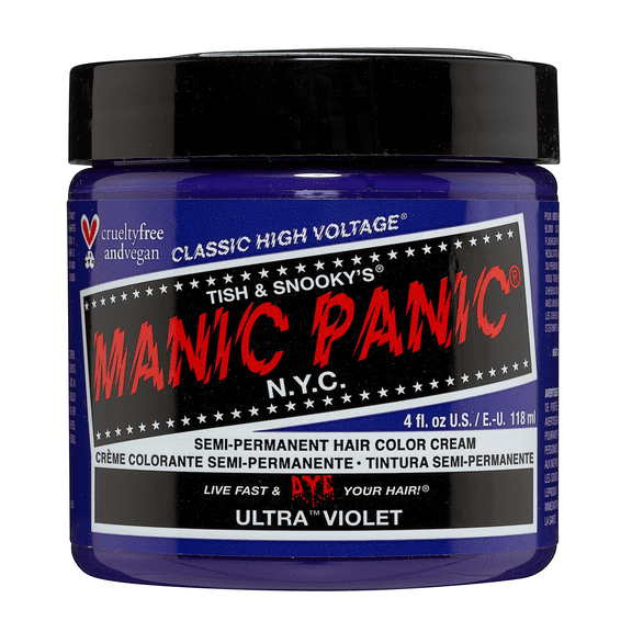 MANIC PANIC ULTRA VIOLET Classic High Voltage Semi-Permanent Hair Color, 4 fl oz
