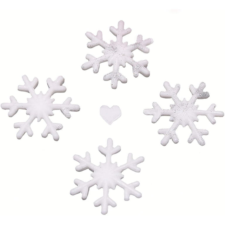 2 Pieces 3d Snowflake Fondant Mold Christmas Snowflake Silicone Cake Candy  Mold For Cake Cupcake Polymer Clay Crafting Project (pink)