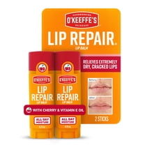 O’Keeffe’s Lip Repair Cherry Moisturizing Lip Balm with Vitamin E Oil, 0.15oz Sticks, Twin Pack