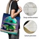 thumbnail image 3 of Turtle Baby Bolso de tela con estampado de lienzo para mujer, bolsa de compras reutilizable y estética, con cremallera interior, regalo para mujer,40*45cm., 3 of 6