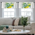 thumbnail image 4 of LALILO Kitchen Curtain Valance Watercolor Fruit Lemon Branch Rod Pocket Window Curtain 52"x 18" Set of 2, 4 of 5