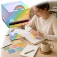 thumbnail image 2 of Glitter Sticky Notes, Waterproof Quick Dry Transparent Self-Adhesive Notes, Pull-Out Smooth Writing, No Residue Resealable Glitter Notes for Books, Planners, and Documents, 2 of 4