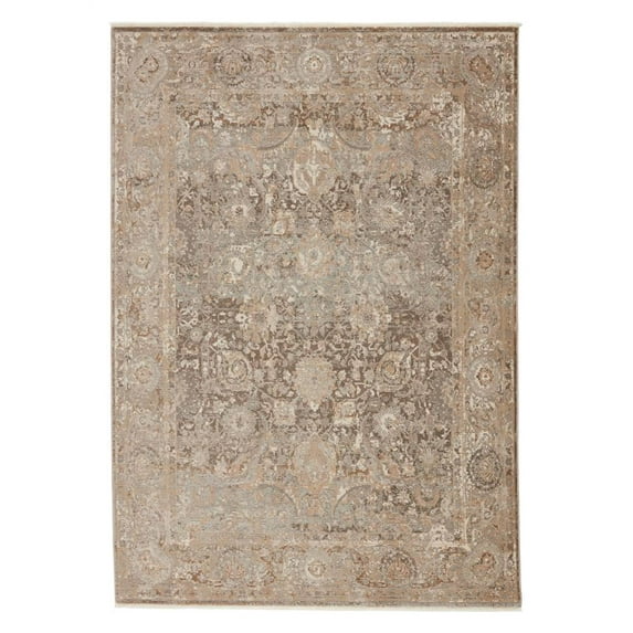 Baptiste Area Rug in Dark Taupe and Gold (8 ft. L x 2 ft. 6 in. W)
