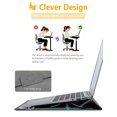 thumbnail image 2 of Funda para laptop HYZUO de 13" con soporte, resistente al agua, gris, 2 of 7