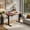Brown, variant on Demi Bonn Electric Standing Desk with 3 Memory Height Settings and 2 Hanging Hooks and Cable Management, Small Home Office Desk Study Writing Table, Brown