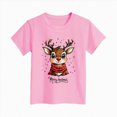 thumbnail image 4 of sdbrld Kids Xmas Shirts for Girls Christmas Short Sleeve Funny T-Shirt Tops for Holiday Party Clothes Pink Sizes 13-14 Years, 4 of 4