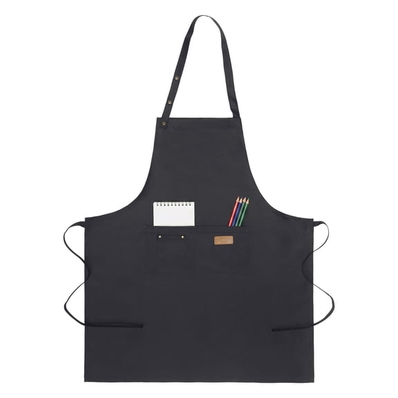 Unique Bargains Adjustable Cooking with Spacious Pockets Black