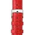 thumbnail image 3 of Morellato Liverpool Crocodile Grain Genuine Calf Leather Watch Strap - Red - 18mm - Chrome-plated Stainless Steel Buckle - PERFORMANCE Collection, 3 of 7