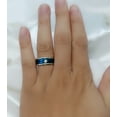 thumbnail image 7 of His and Her Matching Rings White AND Blue Couple Rings CZ Wedding Ring Sets Wedding Band, 7 of 7