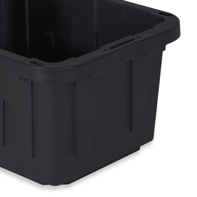 storage box organizer 5 Gal. Plastic Storage Tote, Black/Yellow (Set of 4)  - AliExpress