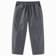 thumbnail image 5 of Gibobby Boys Pants Toddler Kids Little Boys Pant 2T 3T 4T 5T 6T Casual Schoolwear Drawstring Straight Leg Soft Pants With Pockets Boys Warm Casual Pants(3-4 Years,Grey), 5 of 5