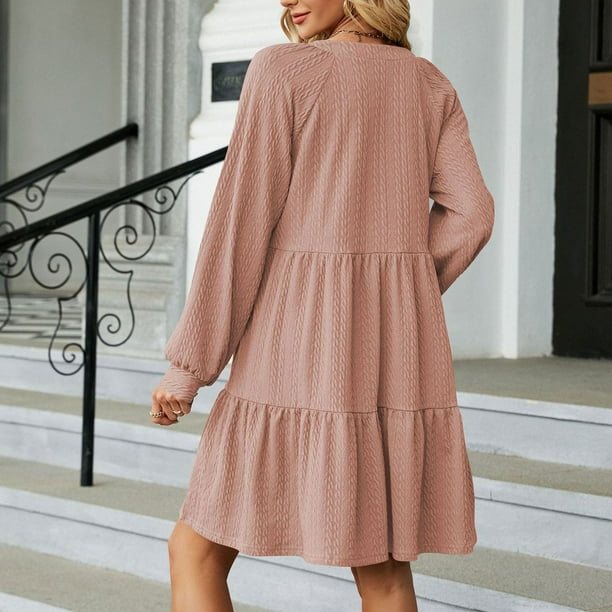 long-sleeve ruffle tiered mini dress Wholesale Embroidery Ruffled Long Sleeve Tiered Mini Dress for your store