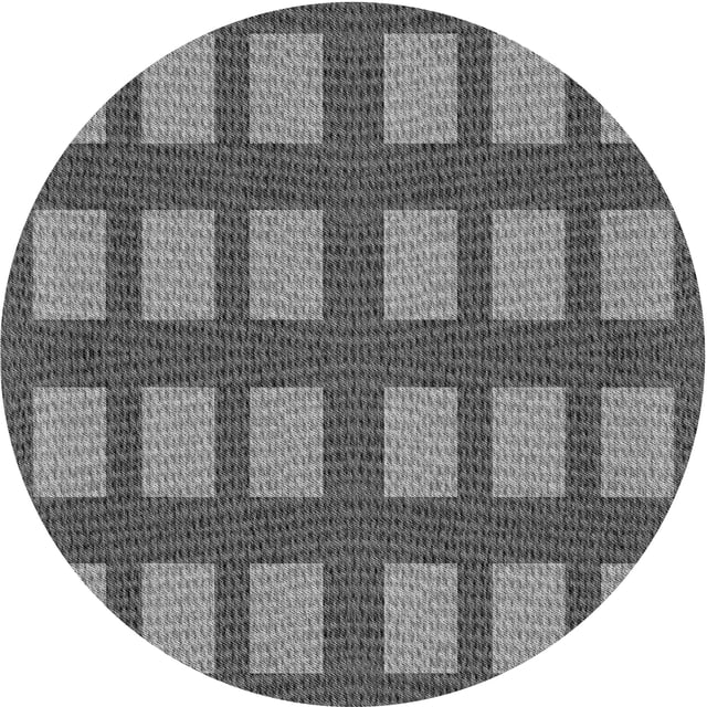 Ahgly Company Tapis Rond Lavable en Machine Intérieur Transitionnel Gris Loup Gris, 8 Pieds Rond