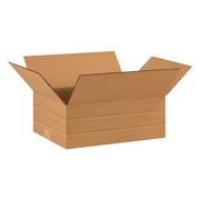 The Packaging Wholesalers Multi-Depth Corrugated Boxes 16" x 12" x 6" Kraft 25/Bundle BS161206MD