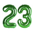 thumbnail image 1 of Números de globos Enyeopd, grandes, de 40 pulgadas, de color verde oscuro para fiestas, 1 of 6