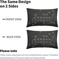 thumbnail image 2 of American Football Pillow Cover Set of 2 12x20 Inch Tactics Chalk Blackboard Drawing Linen Polyester Decorative Throw Pillow Case Cushion Cover for Bedroom Sofa Living Room Couch Chair Office, 2 of 6