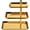 gold, variant on Convenient 3 Layer Serving Stand And Platters Set Sturdy Metal Pastries And Dessert Storage Rack Display Holder