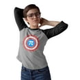 thumbnail image 3 of Tstars Womens Pi Day 3.14 Day Superhero Captain Pi Gift Pi Day T-Shirt Math Shirts Mathematics Geek Funny Humor Women 3-4 Sleeve Baseball Jersey Shirt, 3 of 5