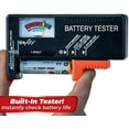 thumbnail image 2 of Battery Daddy Storage System Clear 1 Pc Double Sided Built In Tester Easy Clean Battery Organizer Case, 2 of 5