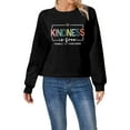 thumbnail image 2 of Women's Sweatshirts 2025 Kindness Sweatshirt Long Sleeve Crewneck Casual Pullover Tops Sweatshirt for Women, 2 of 6