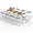 White Table&White Chairs, variant on OROFULL 6FT Folding Table Set with 6 Chairs, Plastic Portable Dining Table for Party Camping Backyard Events Picnic,White