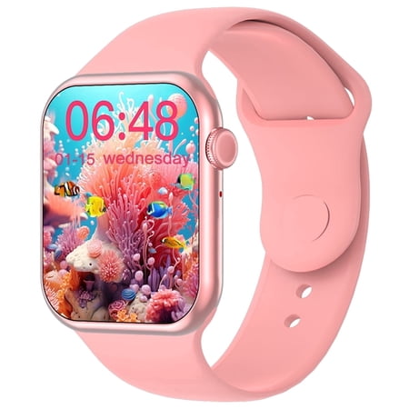 LRSE Smart Watch for Men Women,1.75 inch HD Bluetooth Answer/Dial Phone, IP67 Waterproof Sports Fitness Tracker Smartwatch for iPhone & Android, Pink