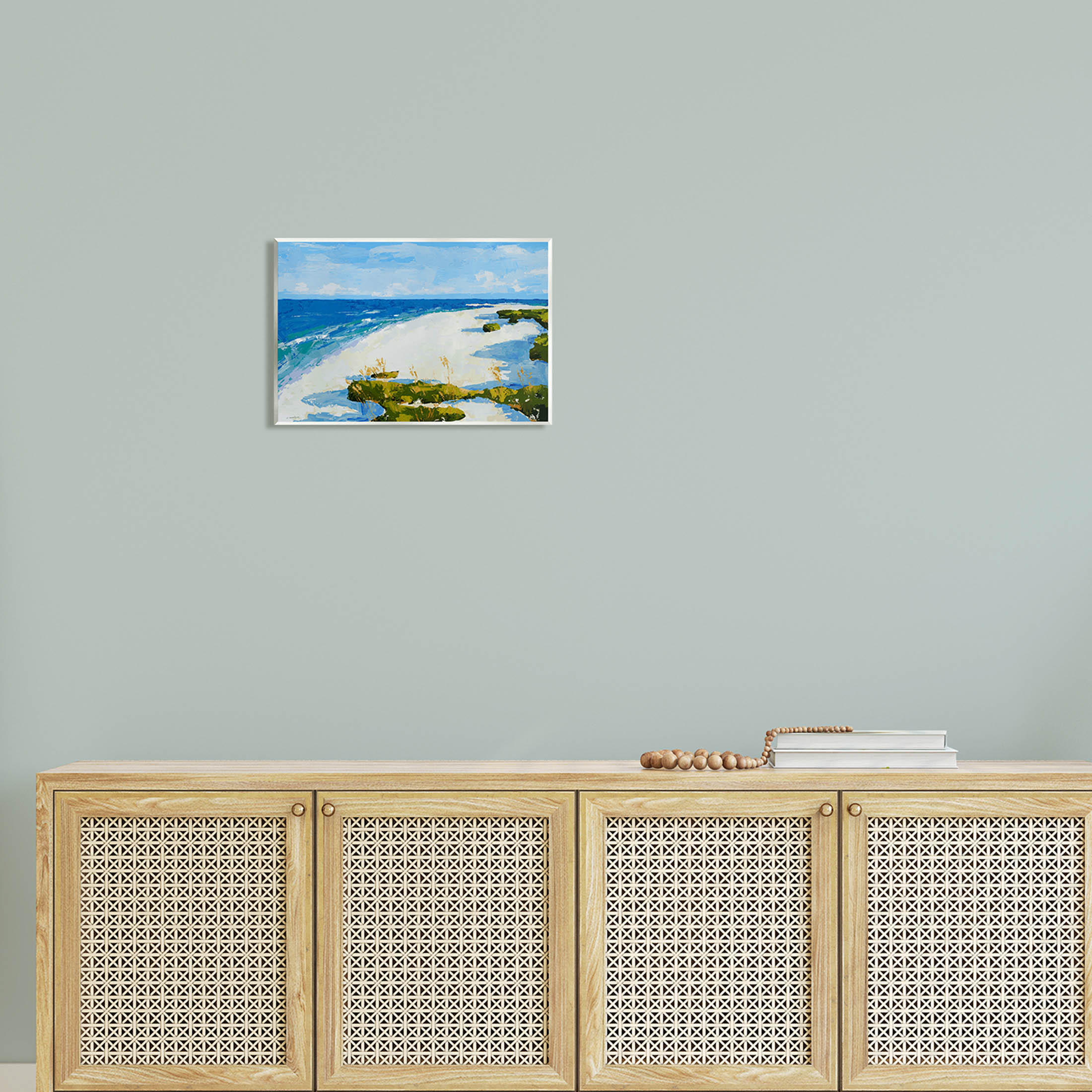 Modern Beach Sand Landscape Coastal Painting Unframed Art Print Wall Art