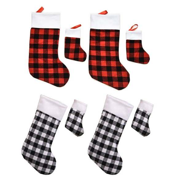 8pcs/set Christmas Stockings Stocking Decoration Gift Candy Bag Socks