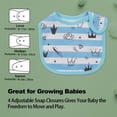 thumbnail image 5 of 12-Pack Waterproof Baby Bibs for Boys & Girls | Absorbent Cotton with Adjustable Snaps for Feeding, Teething & Drooling, 5 of 8