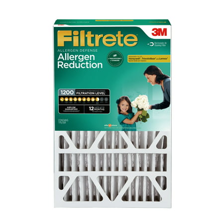 Filtrete 16x25x4, Allergen Reduction Deep Pleat HVAC Air and Furnace Filter, 1200 MPR, 1