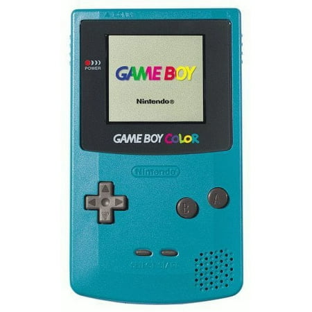 Restored Nintendo Game Boy Color Handheld Game Console Teal with Battery Cover GBC (Refurbished)