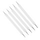 thumbnail image 2 of Lot de 5 stylos à double extrémité en acrylique, tête ronde, pour argile, outil de pointillage et de sculpture (blanc), 2 of 4