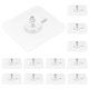 thumbnail image 1 of Self Adhesive Hooks Square Wall Hooks Bathroom Transparent Pvc Space-Saving 12Pack, 1 of 4