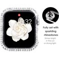 thumbnail image 2 of 2-Pack Bling Cases Compatible for Apple Watch Case 40mm, Fully Paved Diamonds Protective Bumper for iWatch SE Series 6 5 4 3 2 1 (40mm, Silver+Clear), 2 of 5