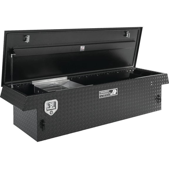 Highway Products 3222-007-BK62 HWP3222-007-BK62 70X16X23 SINGLE LID TOOL BOX WITH BLACK DIAMOND PLATE BASE/LID