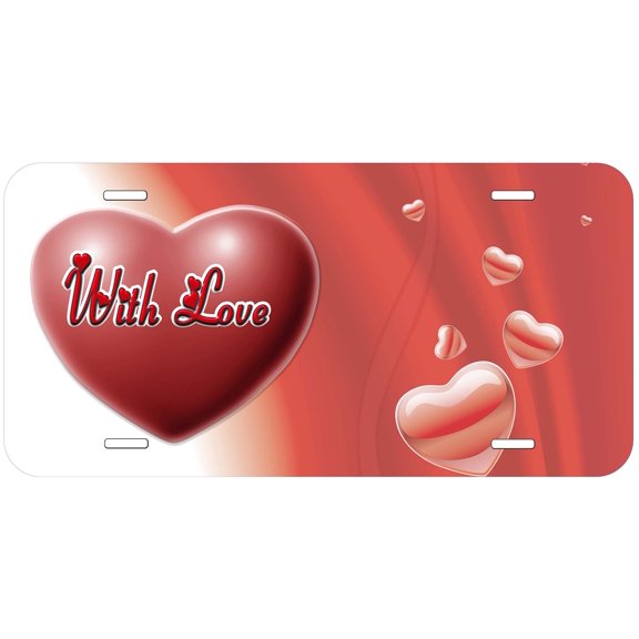 With Love Novelty Car Auto License Plate