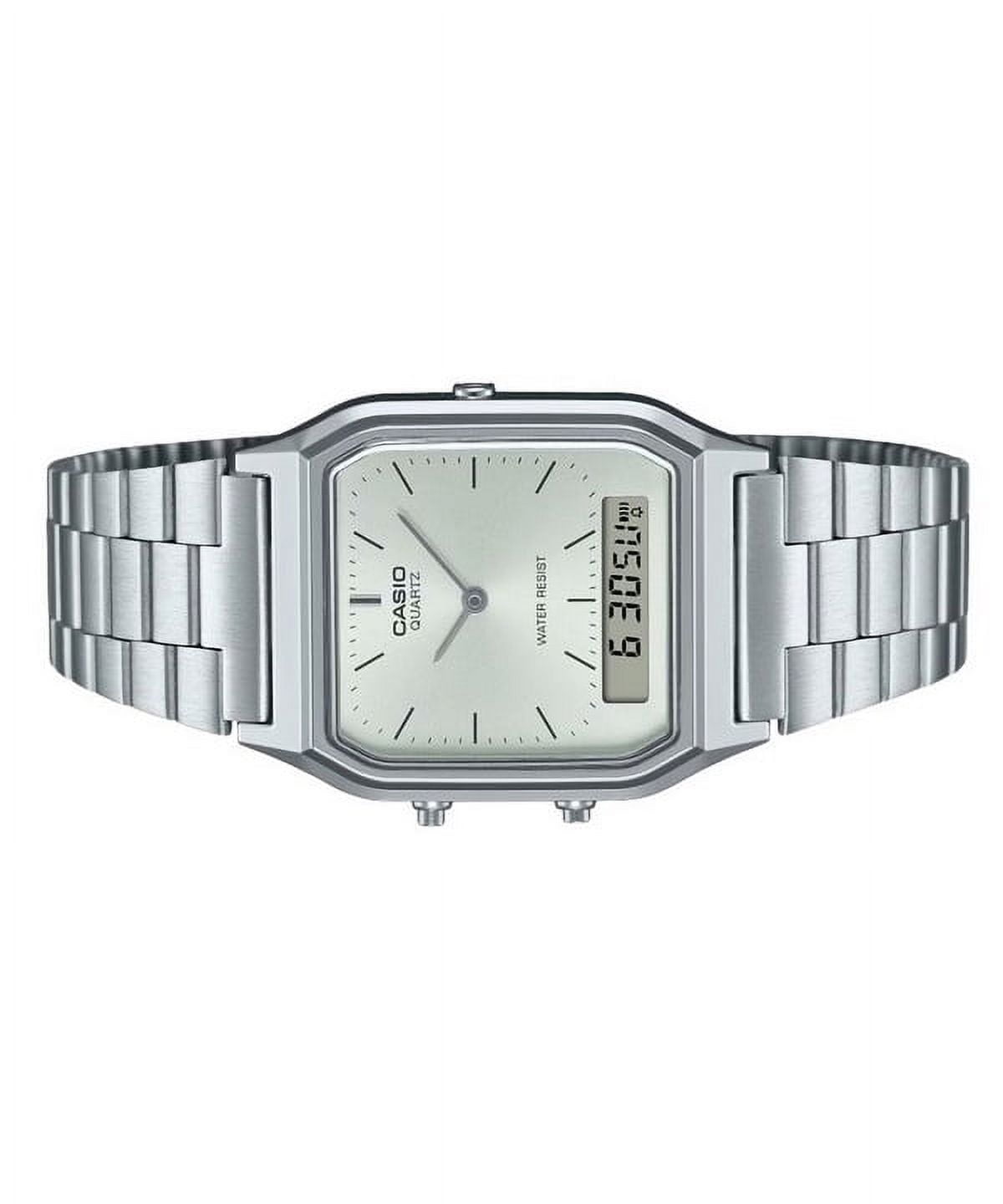 Casio Vintage Analog Digital White Dial Quartz AQ-230A-7A Women's Watch