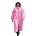 thumbnail image 2 of Womens Plus Size Waterproof Long Raincoat Lightweight Full Zipper Hooded Windbreaker Poncho With Pockets, 2 of 6