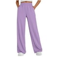 thumbnail image 2 of POROPL Women Sweatpants Wide Leg Comfy Pants with Pockets Size S-XXL, 2 of 8