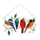 thumbnail image 1 of Panel de vitral con pájaros, atrapasol arcoíris, adornos de pájaros sobre alambre El 155x15cm, 1 of 8