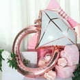thumbnail image 2 of BalsaCircle 26" Rose Gold White Extra Large Diamond Ring Mylar Foil Plain Balloon Wedding, 2 of 6