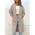 thumbnail image 4 of PRETTYGARDEN Fall Long Sleeve Cardigan Sweaters for Women Trendy Winter Open Front Loose Knitted Cardigans with Pockets, 4 of 8