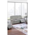 thumbnail image 4 of Contemporary Style Loveseat w Console Plush Cushion Couch Manual Motion Reclining 1pc Loveseat Ash Corduroy Living Room, 4 of 8