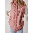 thumbnail image 5 of Sleeveless Fall Winter Jackets for Women Lightweight Stand Collar Cropped  Vest Button Zip Up Quilted Bomber Jacket Warm Coat Outerwear with Pockets, 5 of 6