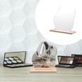 thumbnail image 3 of EeaseCA Wooden Base Desktop Vanity Makeup Mirror Acrylic Household Irregular Makeup Mirror, 3 of 7