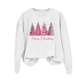 thumbnail image 2 of Pink Christmas Tshirts Shirts for Women,Christmas Sweatshirts for Women Trendy Graphic Sweaters Funny Xmas Gifts Crew Neck Long Sleeve Pullover Tops Ladies Pink Clothes 2024, 2 of 4