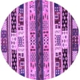 thumbnail image 1 of Ahgly Company Indoor Round Abstract Purple Modern Area Rugs, 6' Round, 1 of 4
