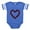 Royal Blue, variant on CafePress - Heart Black Flowers - Cute Infant Baby Football Bodysuit