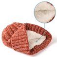 thumbnail image 4 of Unisex Hat Scarf Gloves Sets Men Women Knitted Cuffed Skull Cap Long Scarf Touch Screen Mittens Winter Warm Matching Set, 4 of 4